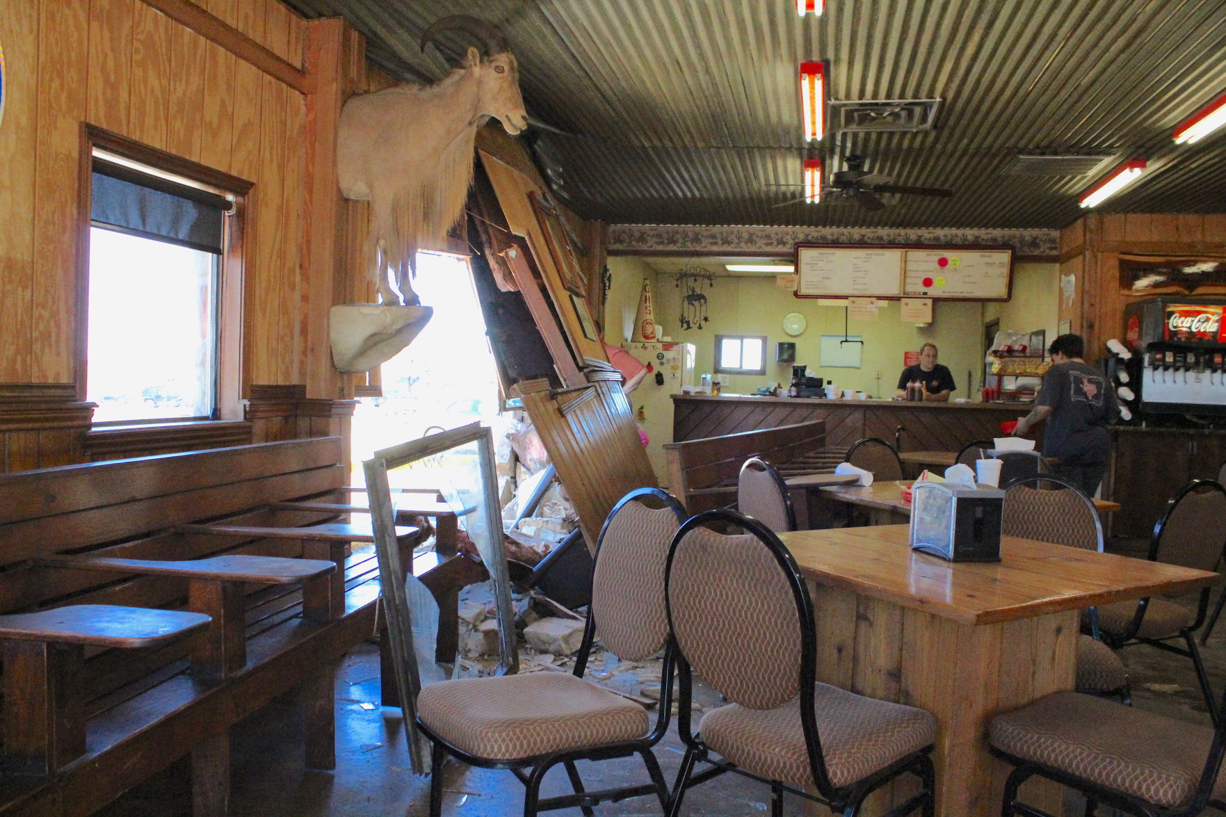 101219 Ernie's Pit BBQ Crash inside